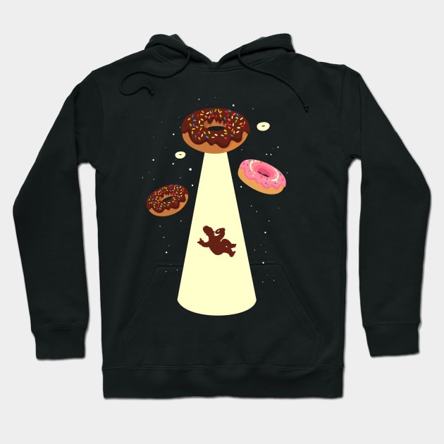 Donut UFO Hoodie by caffeinart